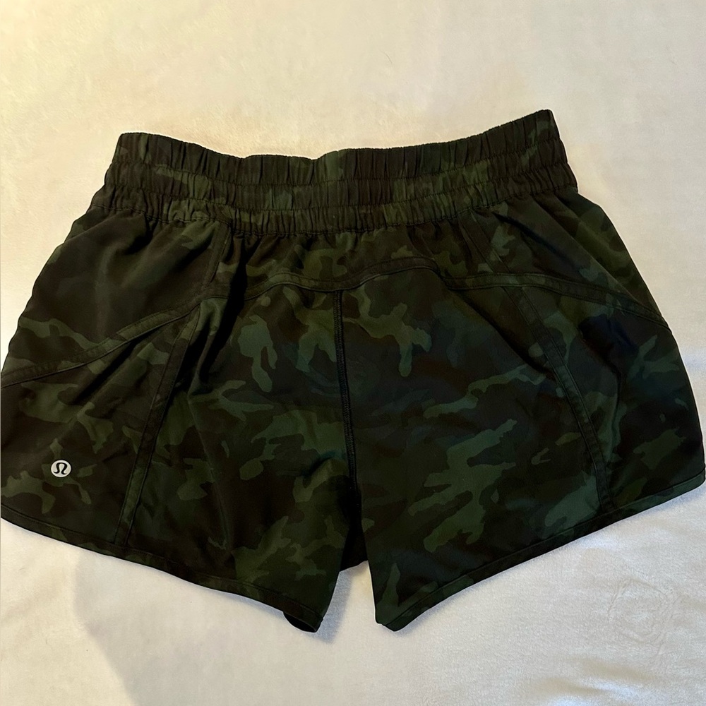 Lululemon- women’s size 10 - camo track that 3.5 inch short